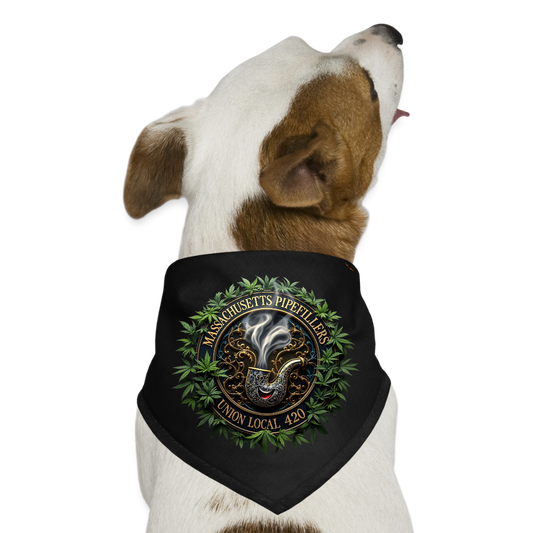 MAINE PIPEFILLERS 420 Dog Bandana - black