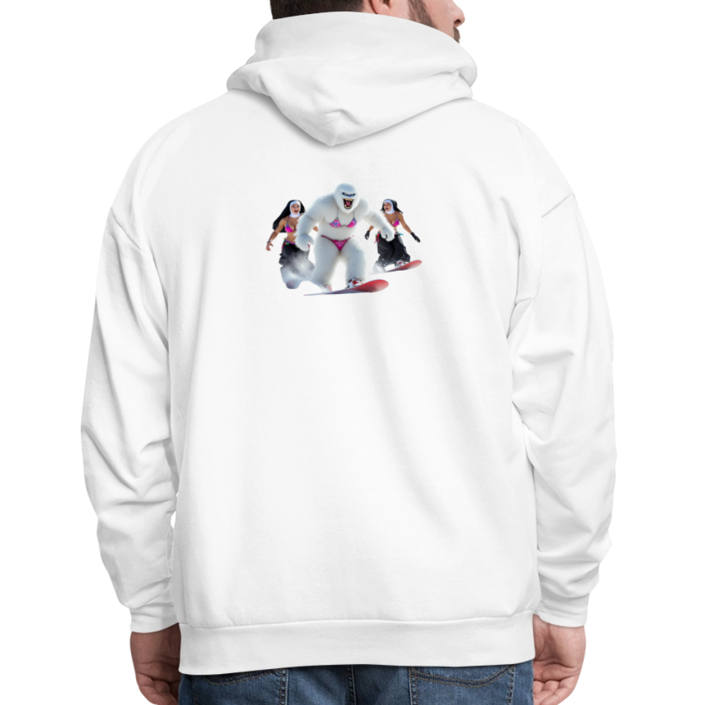 Bikini Abominable & Nuns Snowboarders Men's Hoodie - white