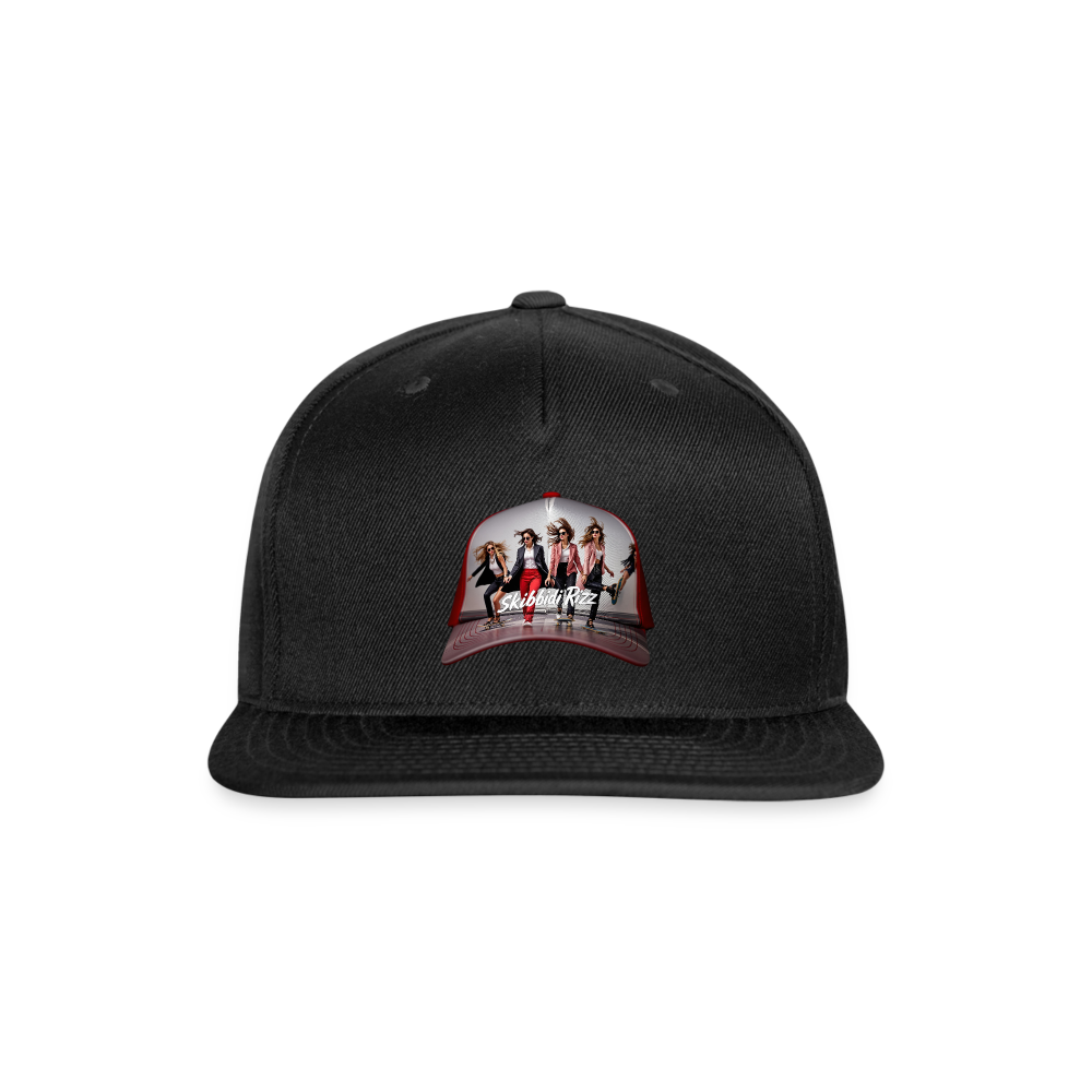 Skibbidi Rizz Authentic Snapback Baseball Cap - black