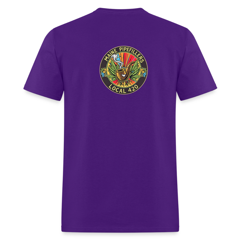 MAINE PIPEFILLERS LOCAL 420 Men's T-Shirt - purple