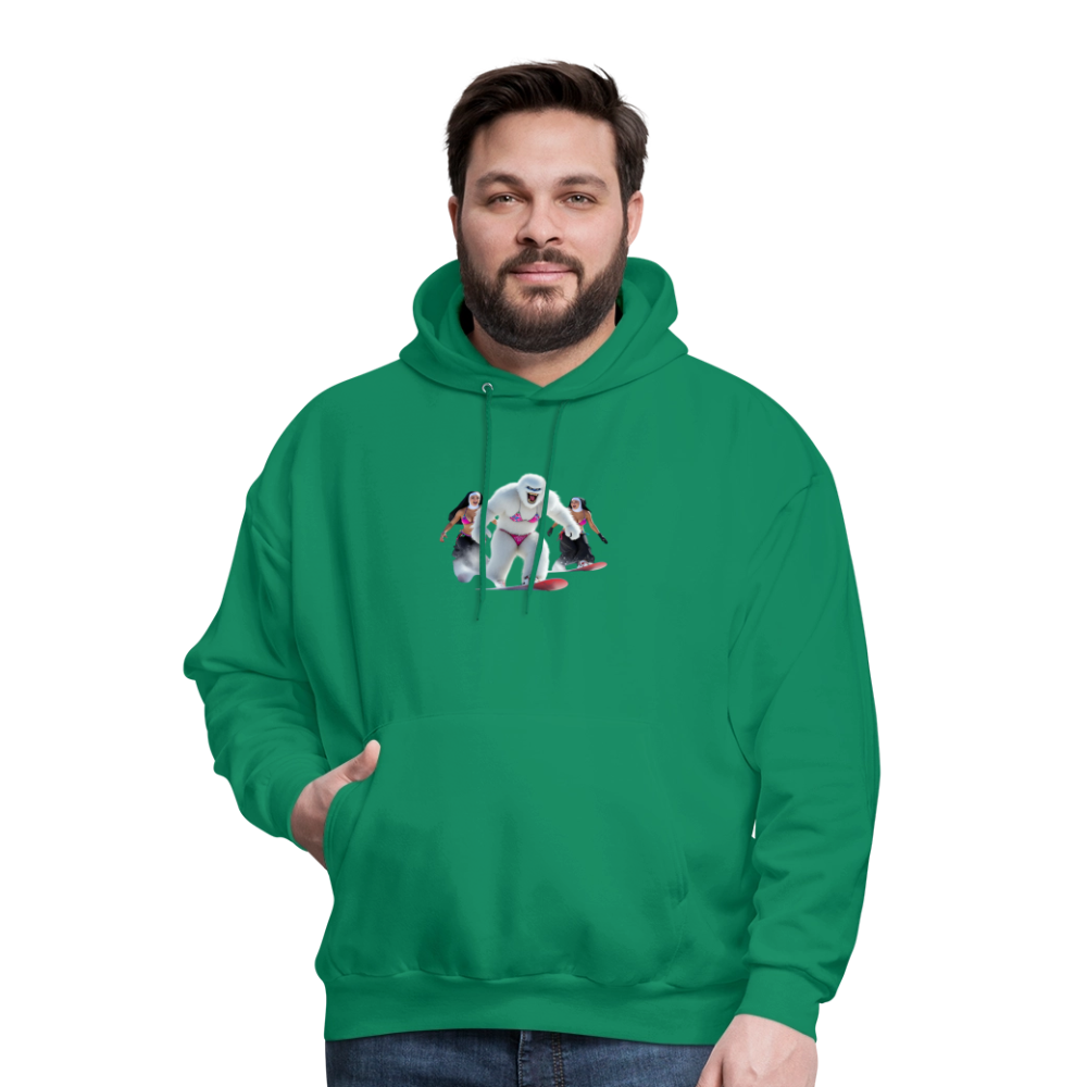 Bikini Abominable & Nuns Snowboarders Men's Hoodie - kelly green