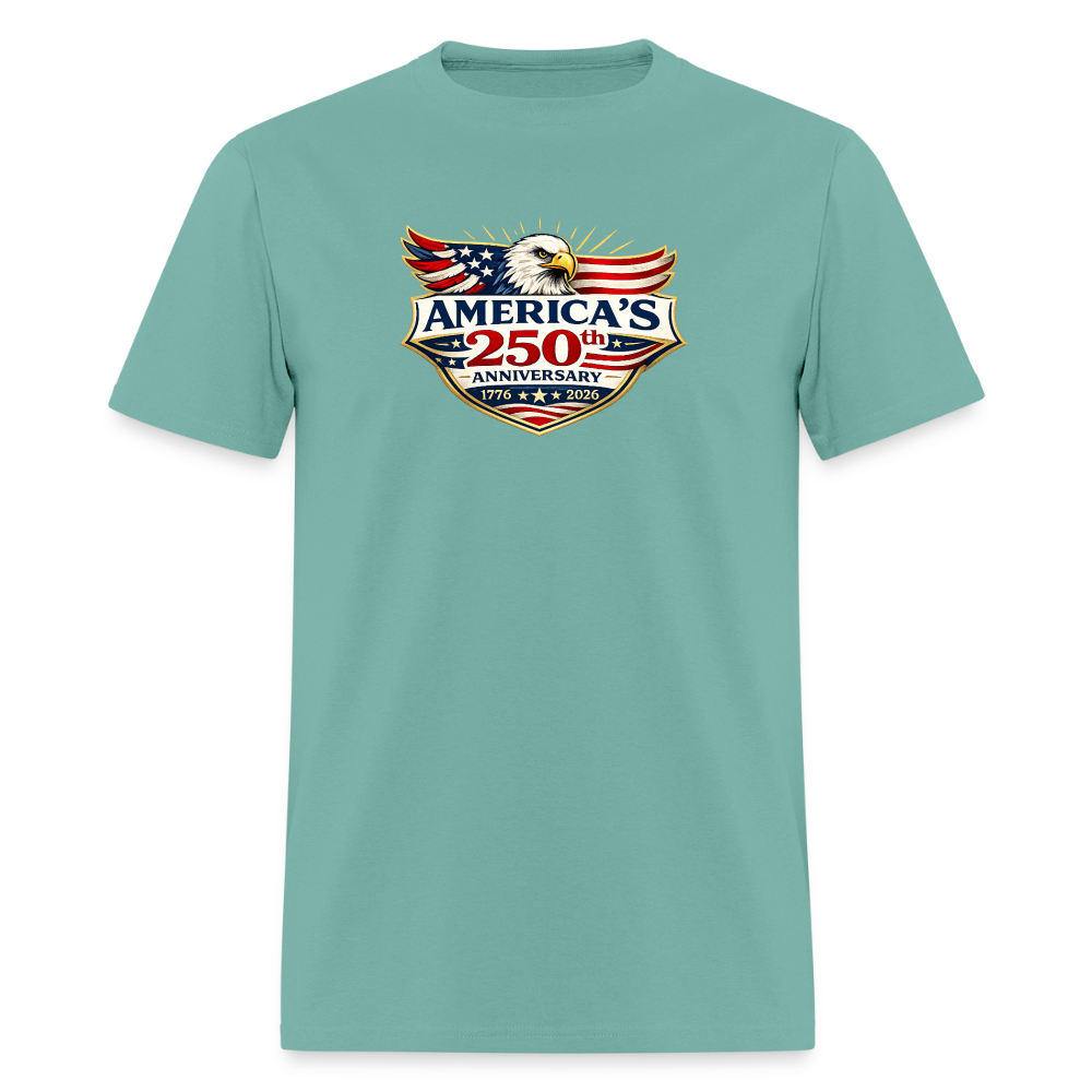 AMERICA 250th ANNIVERSARY Eagle Men's T-Shirt - aquatic
