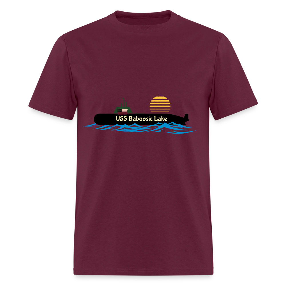 USS BABOOSIC LAKE Hanes Unisex Classic T-Shirt - burgundy