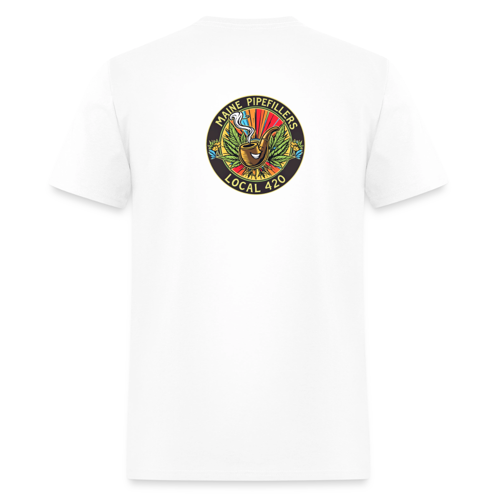 MAINE PIPEFILLERS LOCAL 420 Men's T-Shirt - white