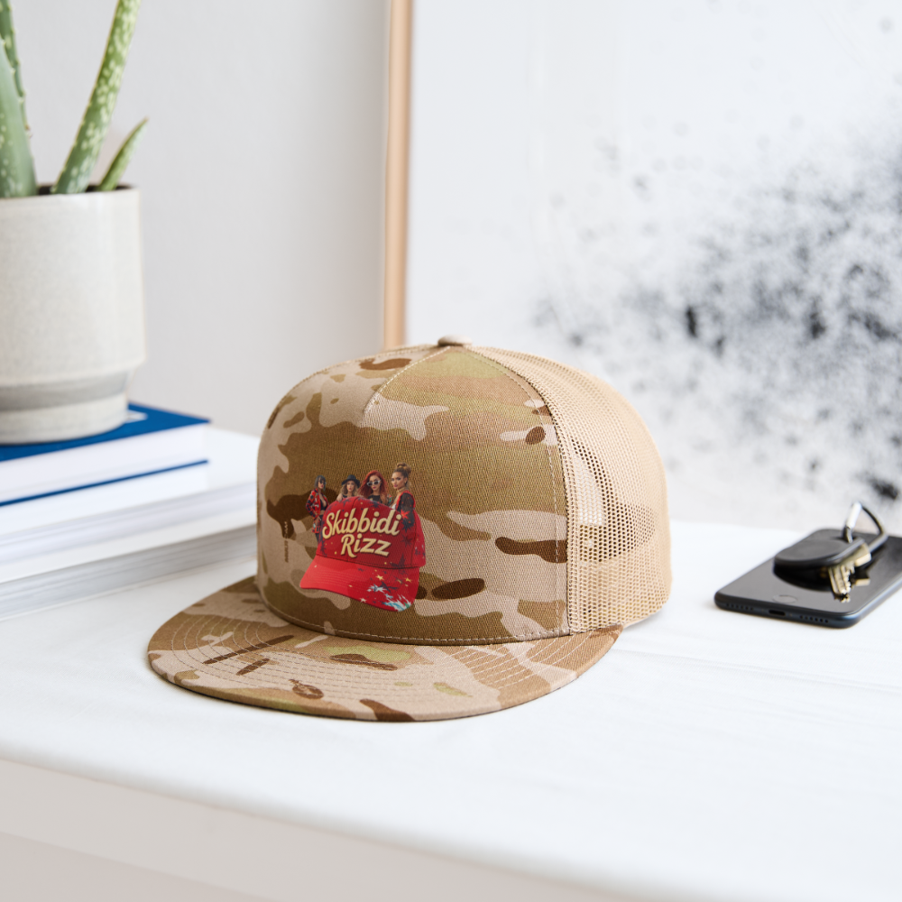 SKIBBIDI RIZZ Trucker Hat - MultiCam\tan