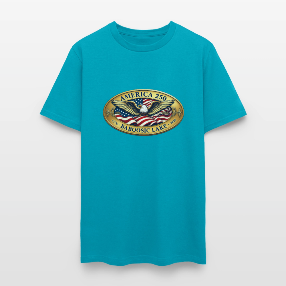 BABOOSIC LAKE AMERICA 250 Men's T-Shirt - turquoise