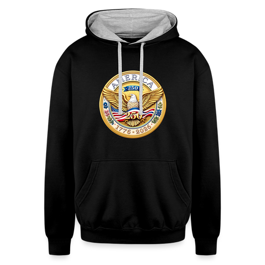 AMERICA 250 Contrast Hoodie - black/heather gray