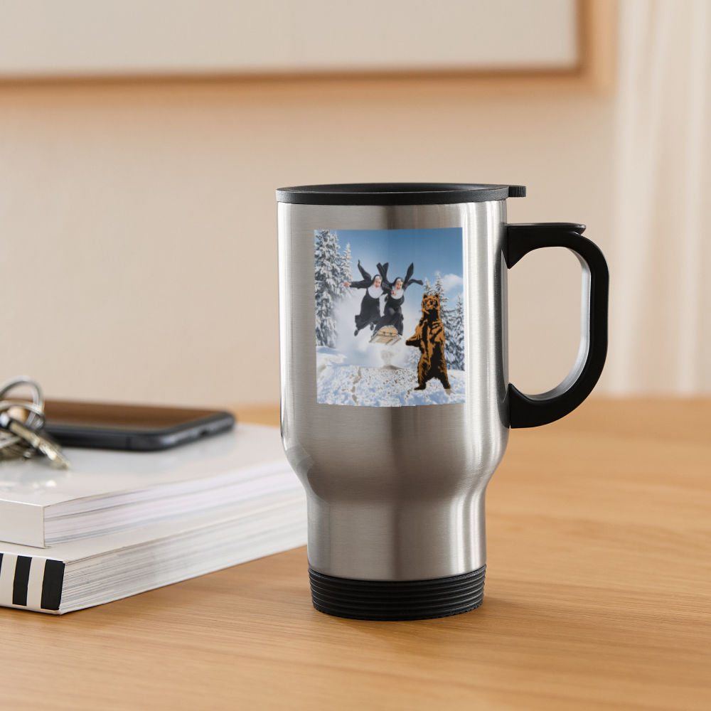 Flying Nuns Travel Mug - silver