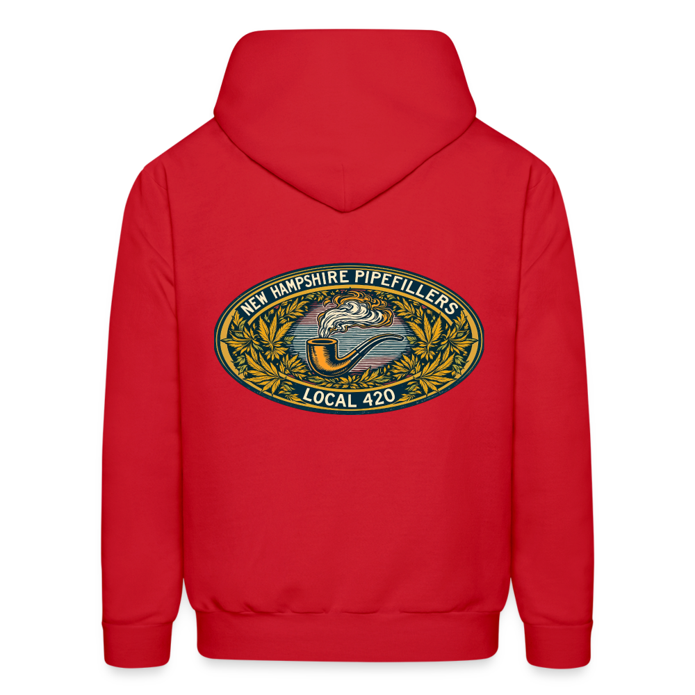 NEW HAMPSHIRE PIPEFILLERS UNION LOCAL 420 Hoodie 2 - red