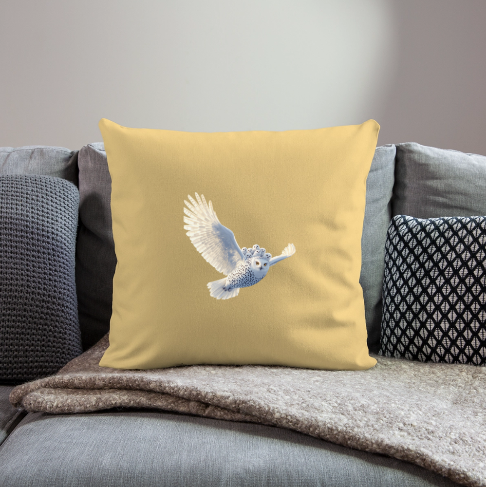 HOOTIE Throw Pillow Cover 18” x 18” - washed yellow