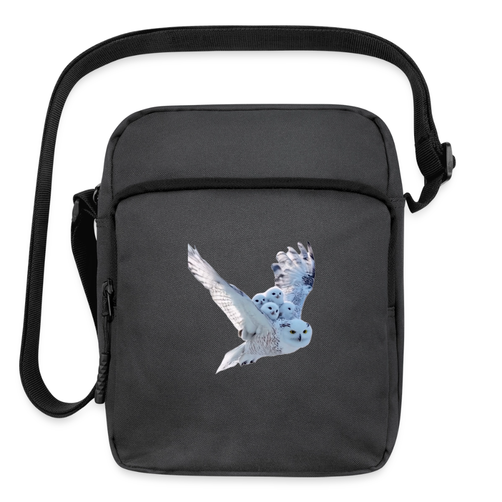 Snow Owls Upright Crossbody Bag - charcoal grey