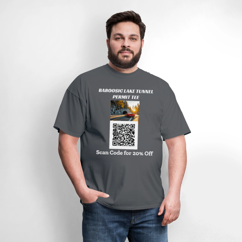 BABOOSIC LAKE TUNNEL PERMIT TEE Unisex Classic T-Shirt - charcoal