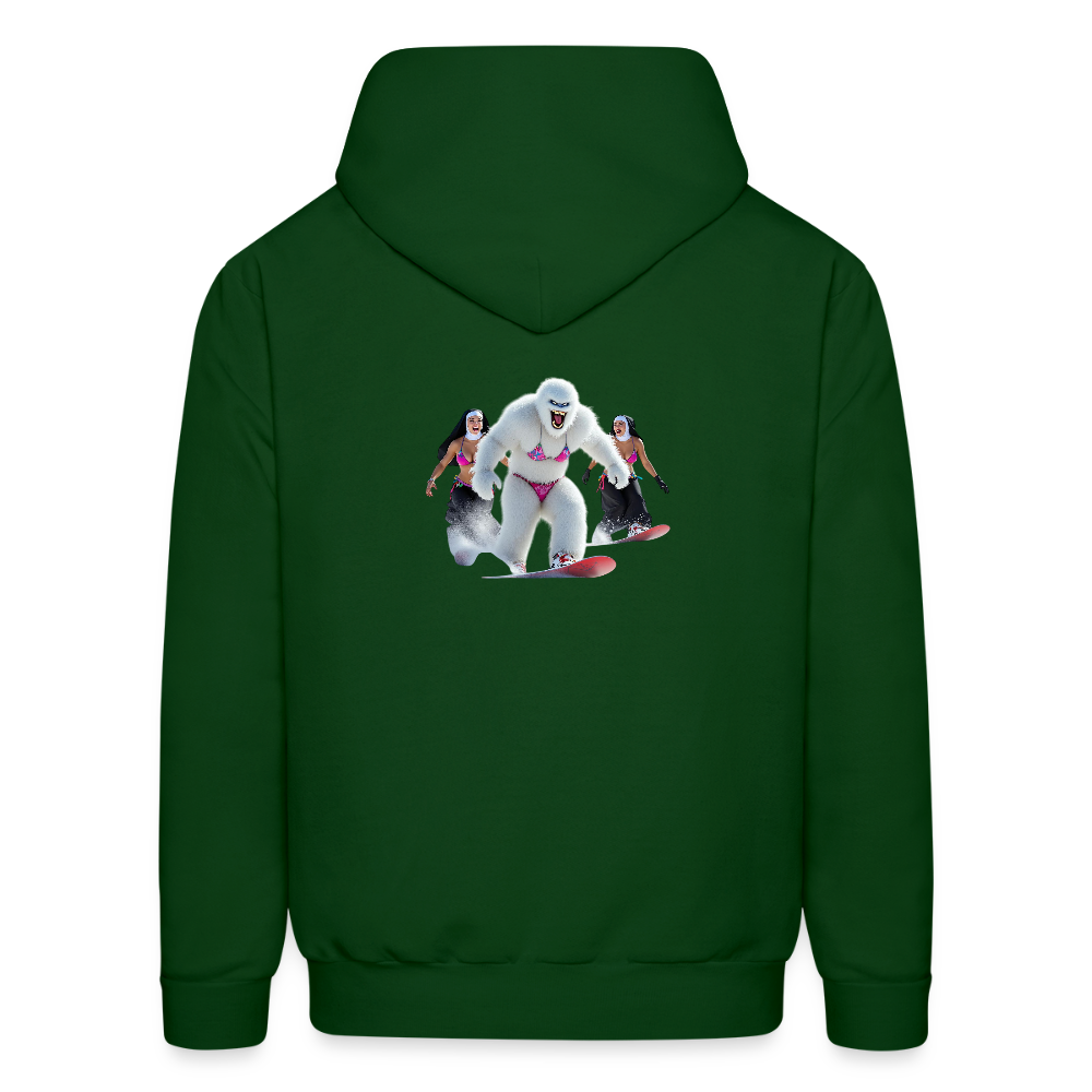 Bikini Abominable & Nuns Snowboarders Men's Hoodie - forest green