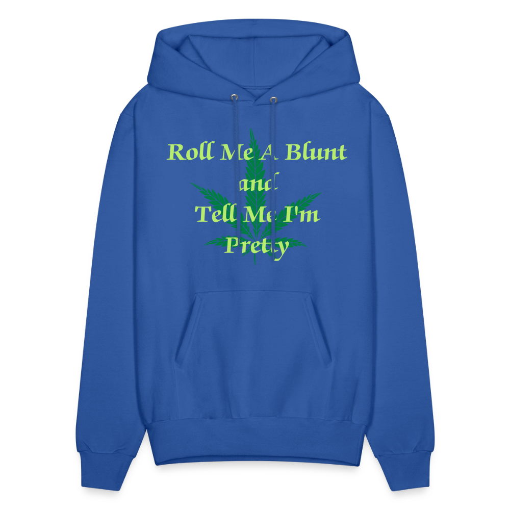 ROLL ME A BLUNT Haines Hoodie P170 - royal blue