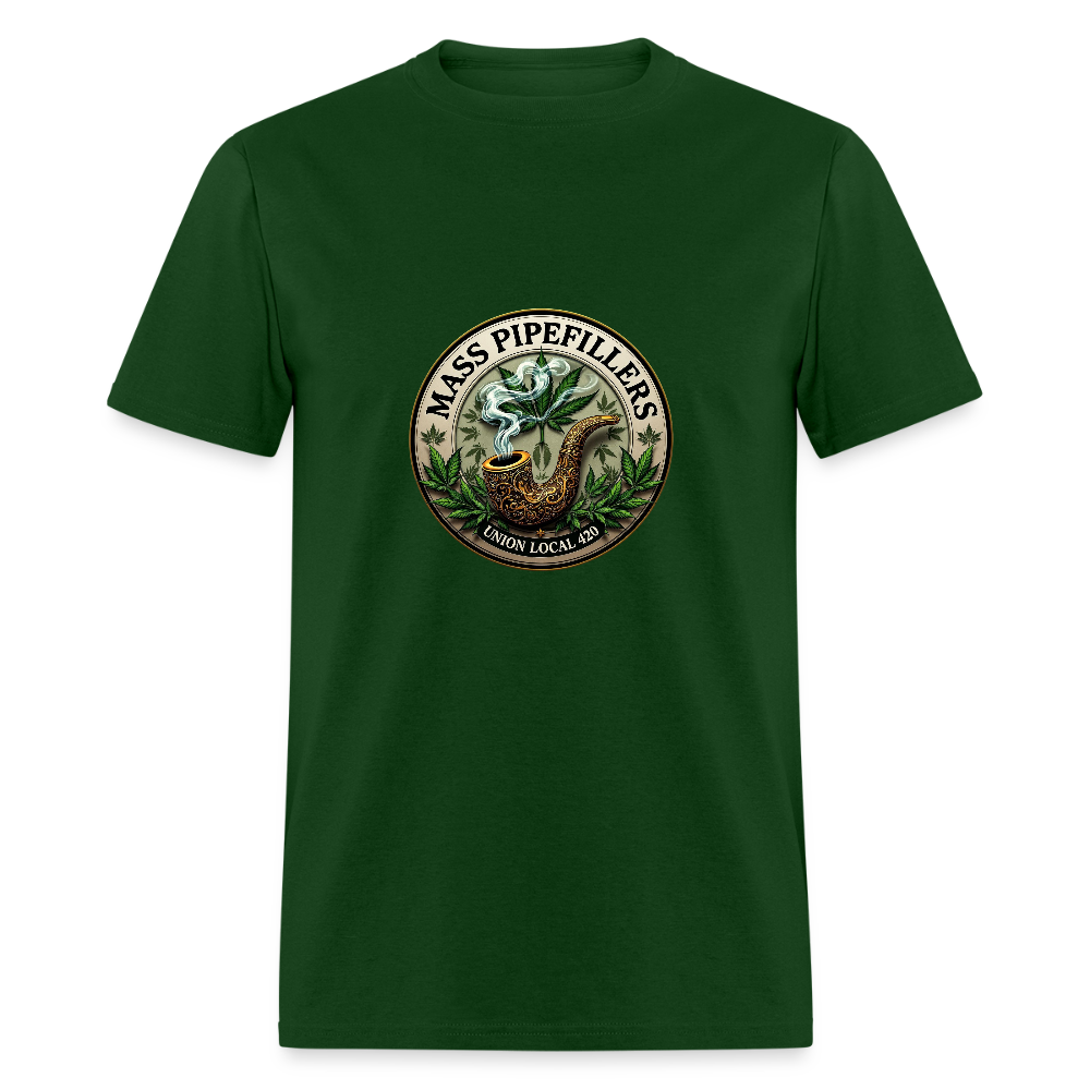 THE ORIGINAL MASS PIPEFILLERS UNION LOCAL 420 Unisex Classic T-Shirt - forest green