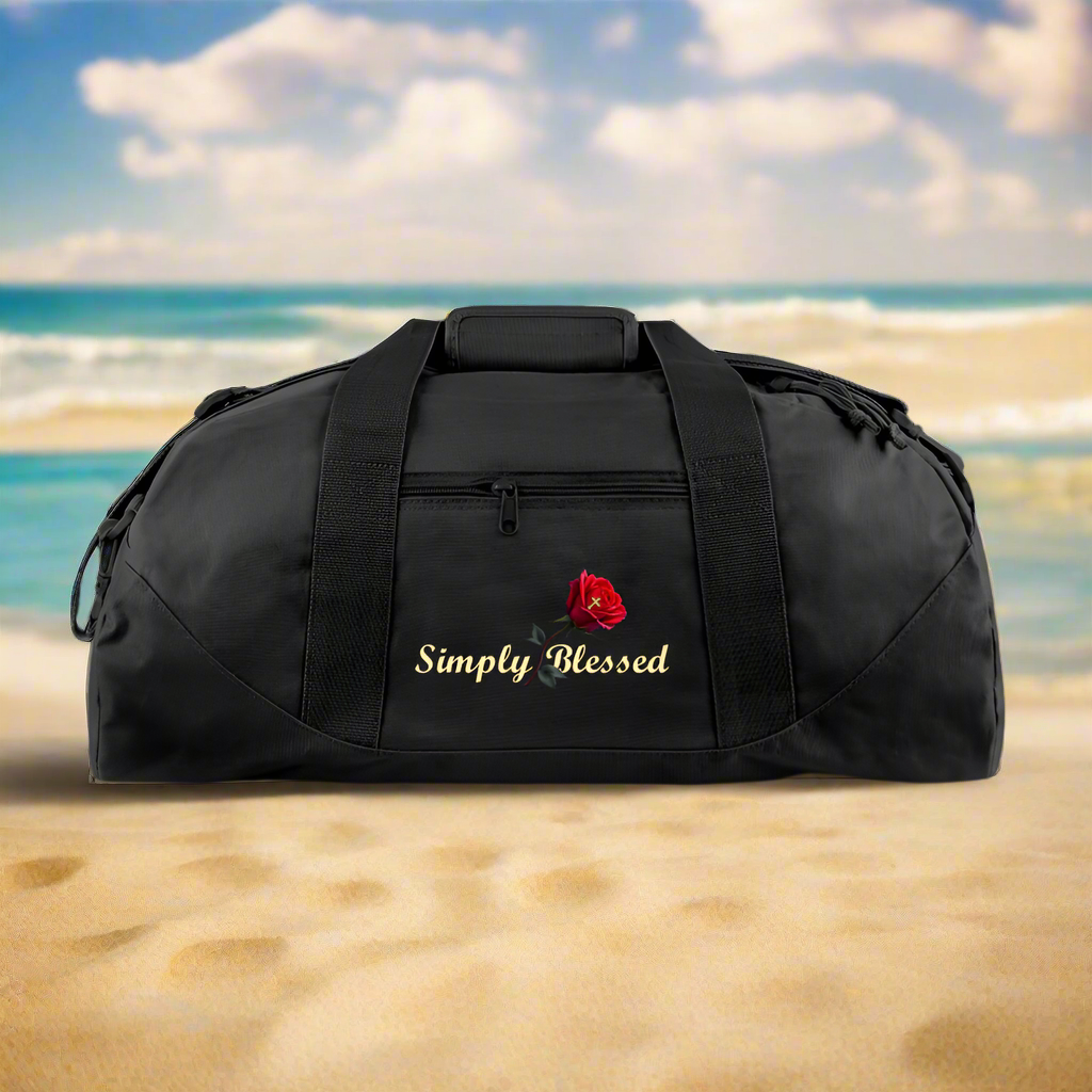 Simply Blessed Gym Sack Recycled Duffel Bag - black