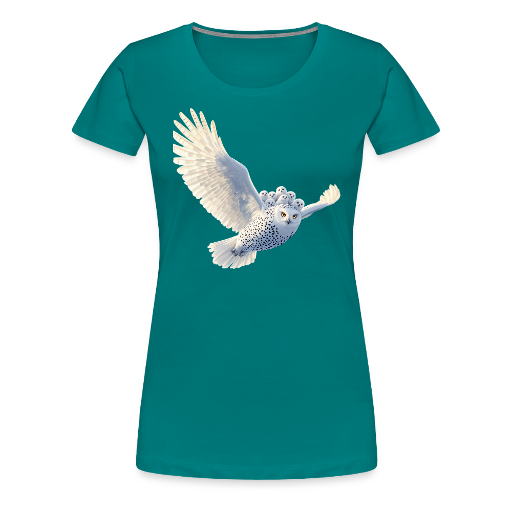 HOOTIE SNOW OWLS Women’s Premium T-Shirt - teal