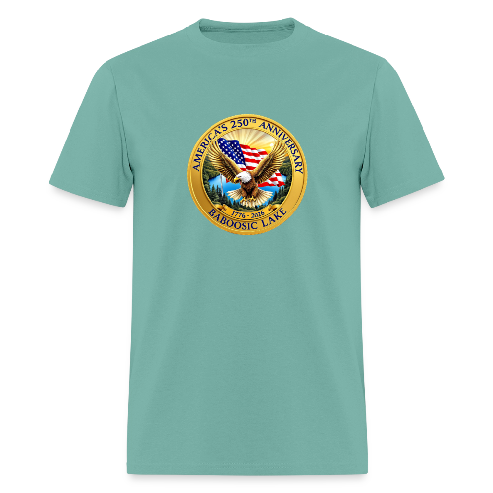 AMERICA 250 AMHERST Men's T-Shirt | GILDAN 5000 - aquatic