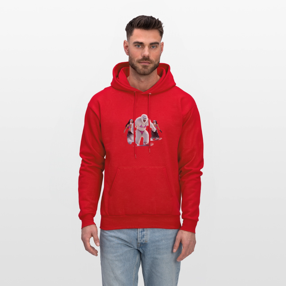 Bikini Abominable & Nuns Snowboarders Men's Hoodie - red