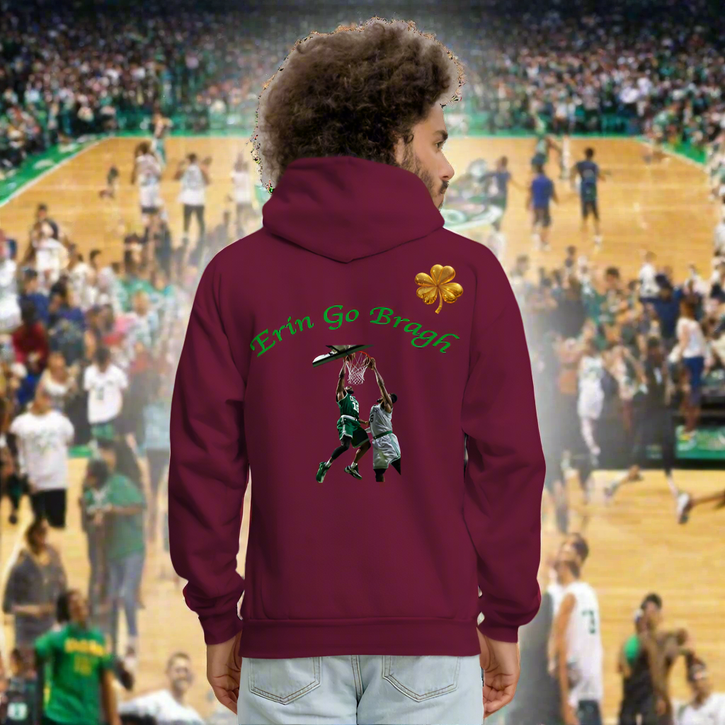 ERIN GO BRAGH DOUBLE GOLD Men's Hoodie - burgundy