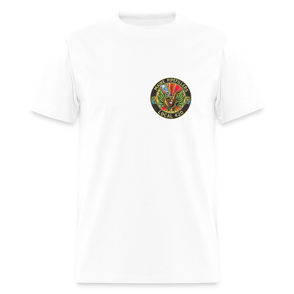 MAINE PIPEFILLERS LOCAL 420 Men's T-Shirt - white