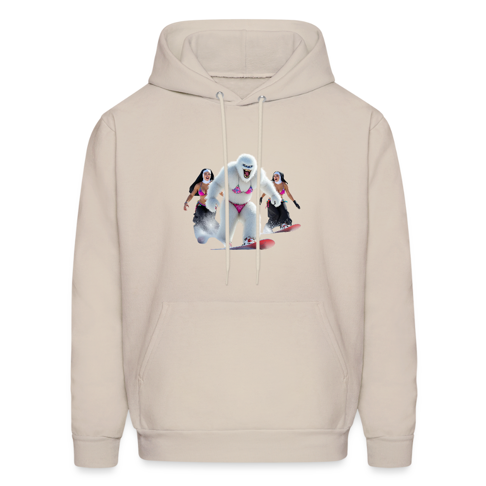Bikini Abominable & Nuns Snowboarders Men's Hoodie - Sand