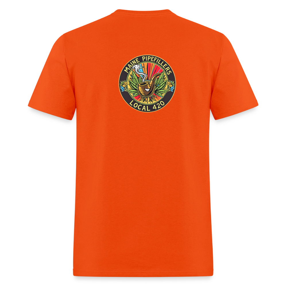 MAINE PIPEFILLERS LOCAL 420 Men's T-Shirt - orange