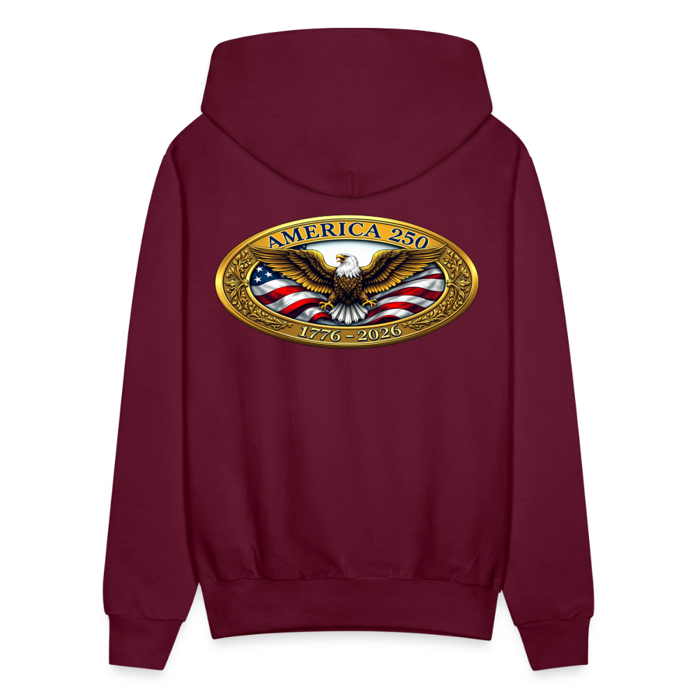 AMERICA 250 Men's Hoodie - burgundy