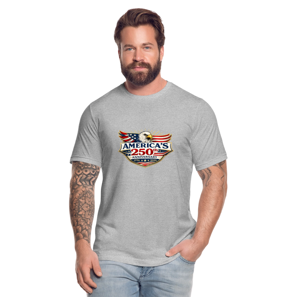AMERICA'S 250th ANNIVERSARY Unisex Jersey T-Shirt by Bella + Canvas - heather gray