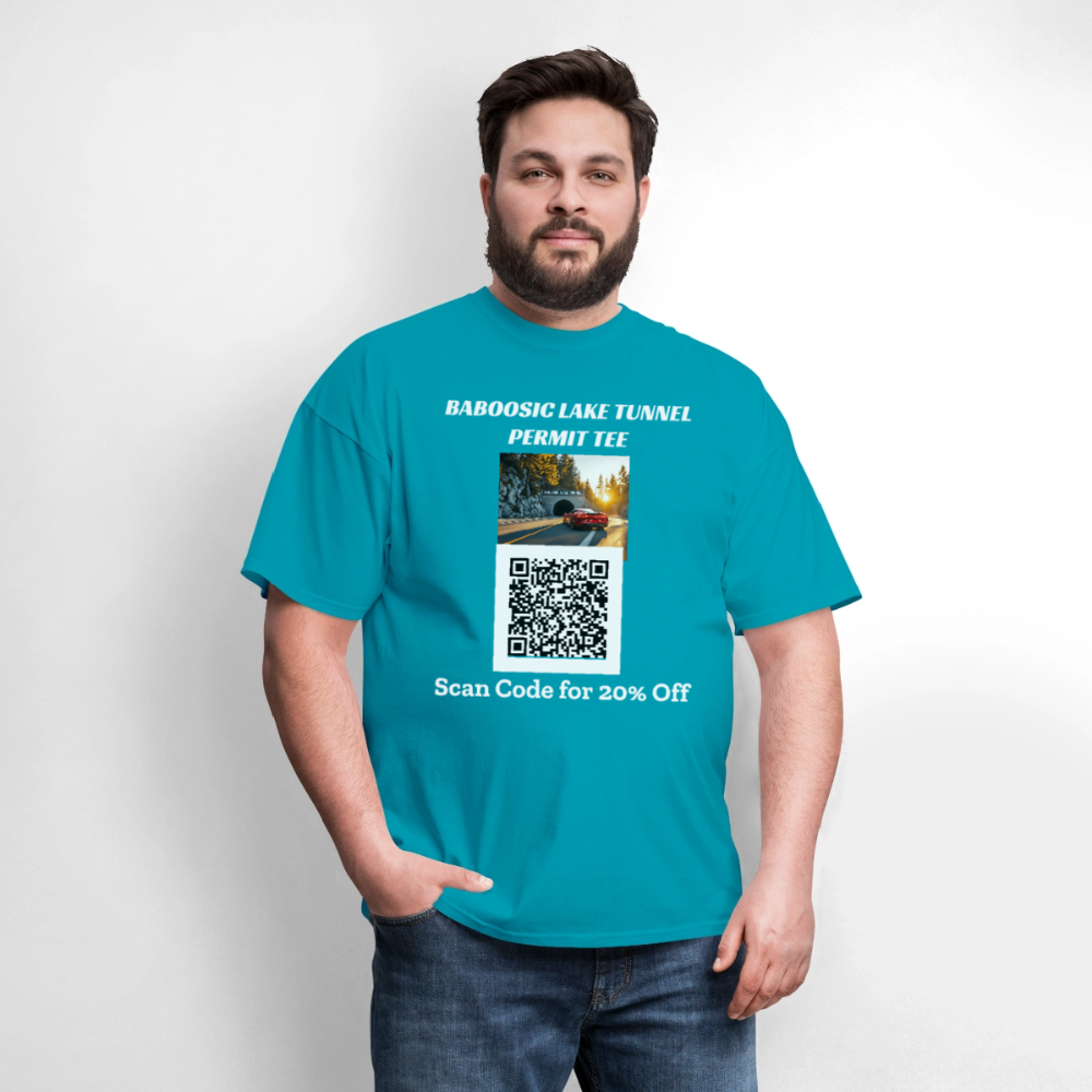 BABOOSIC LAKE TUNNEL PERMIT TEE Unisex Classic T-Shirt - turquoise