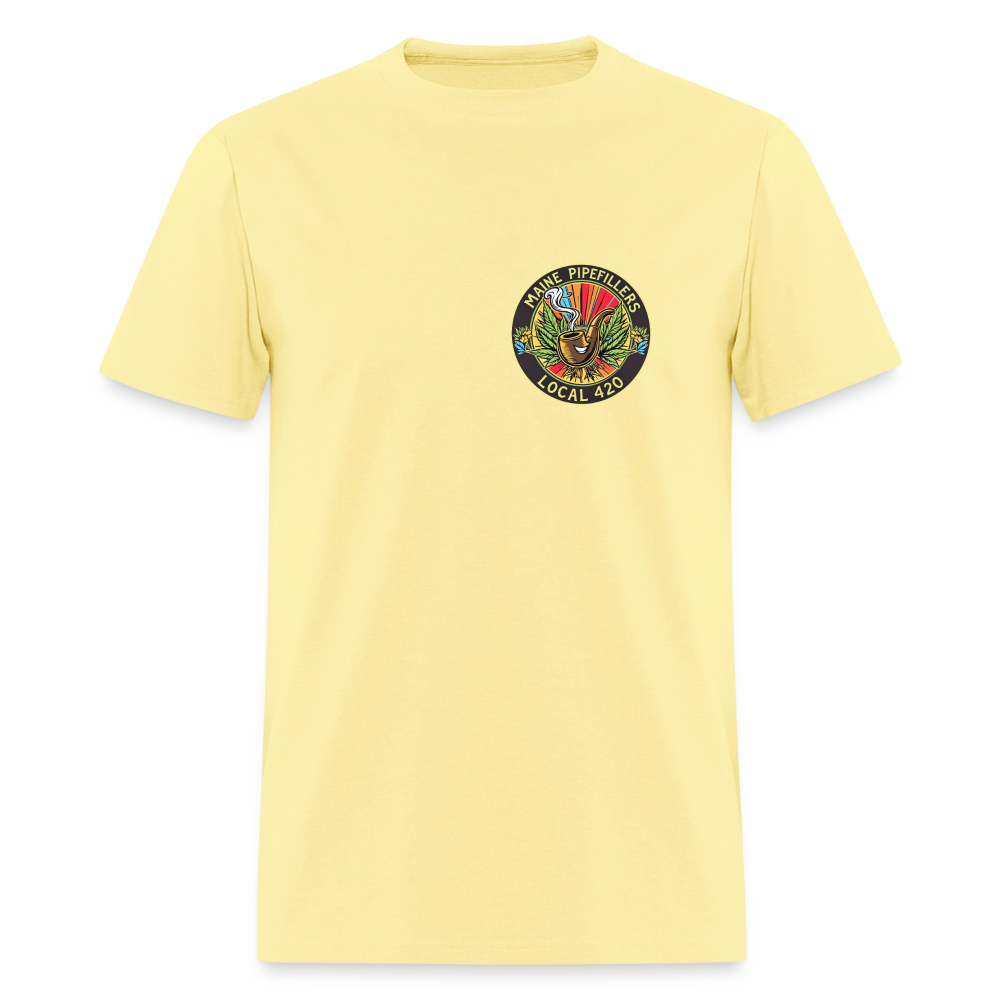MAINE PIPEFILLERS LOCAL 420 Men's T-Shirt - cornsilk