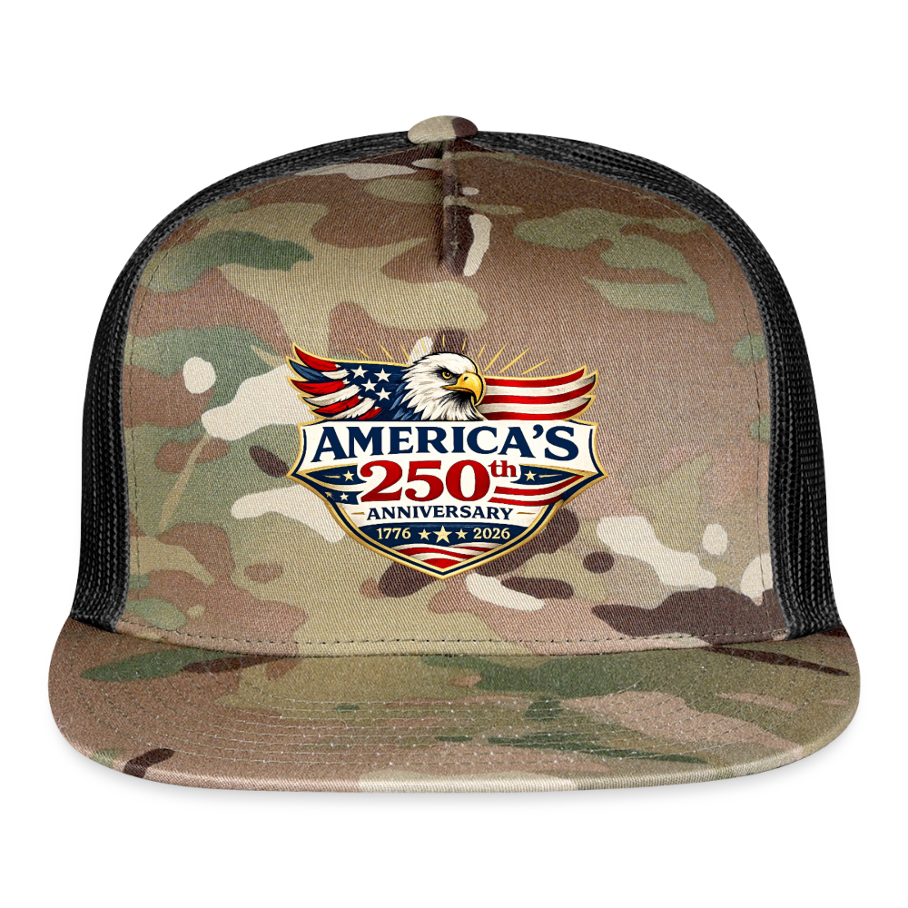 AMERICA'S 250th ANNIVERSARY Trucker Hat - MultiCam\black