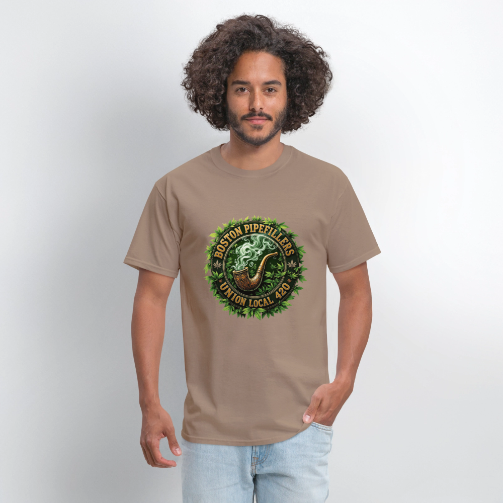 BOSTON PIPEFILLERS LOCAL 420 Men's T-Shirt - safari