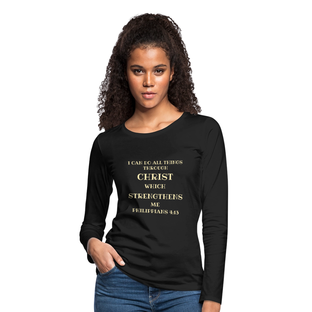 Philippians 413 Women's Premium Long Sleeve T-Shirt - black