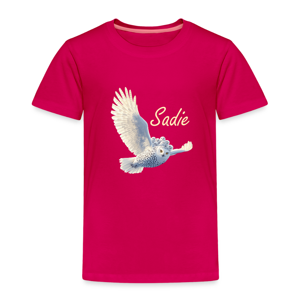 Sadie Snow Owl Toddler Premium T-Shirt - dark pink