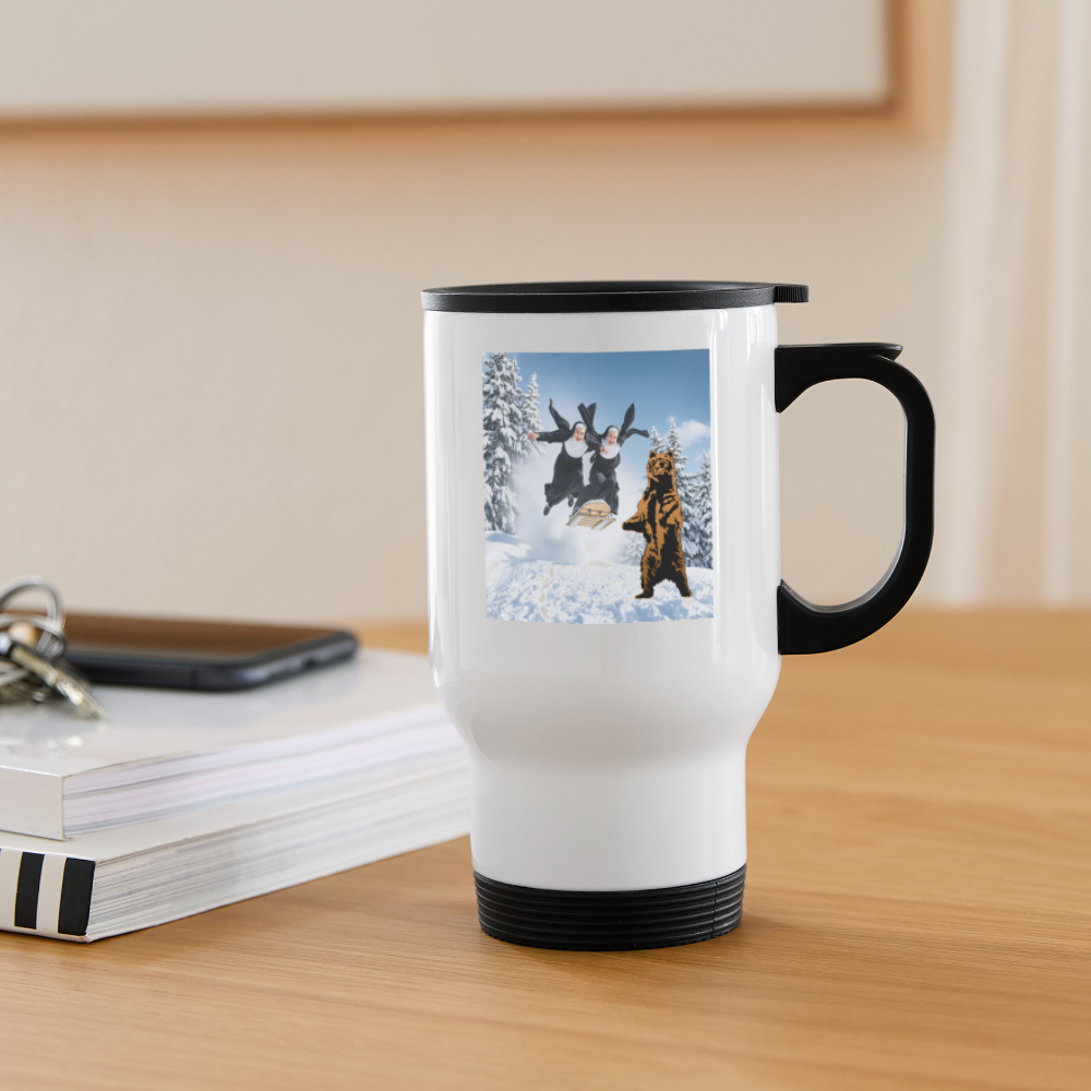 Flying Nuns Travel Mug - white