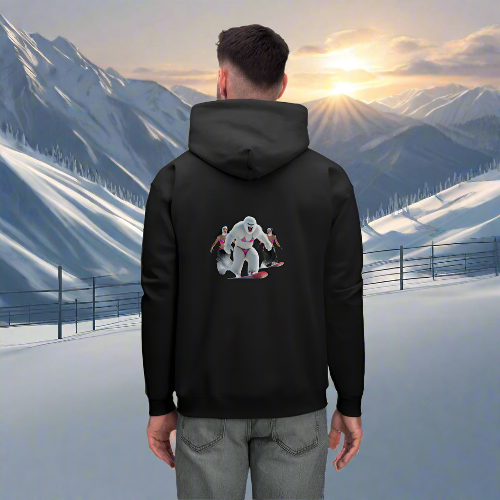 Bikini Abominable & Nuns Snowboarders Men's Hoodie - black