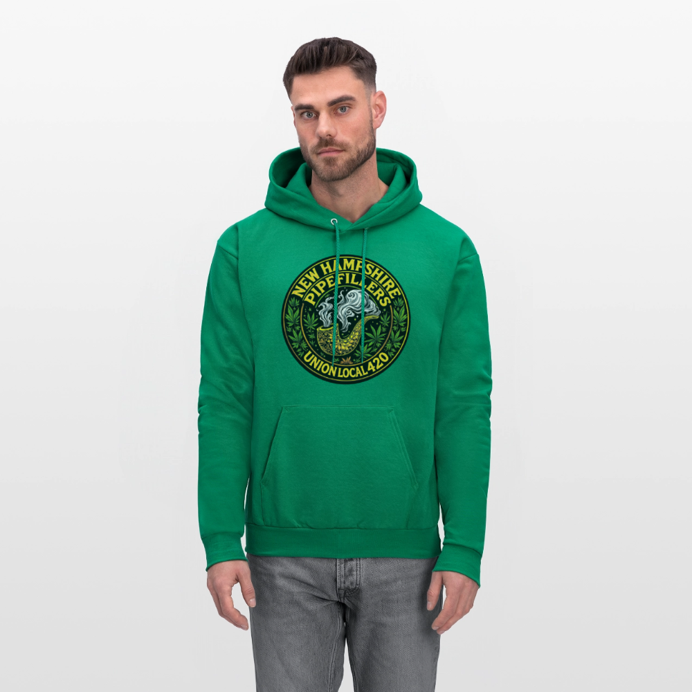 THE ORIGINAL NEW HAMPSHIRE PIPEFILLERS UNION LOCAL 420 Hanes Men's Hoodie - kelly green