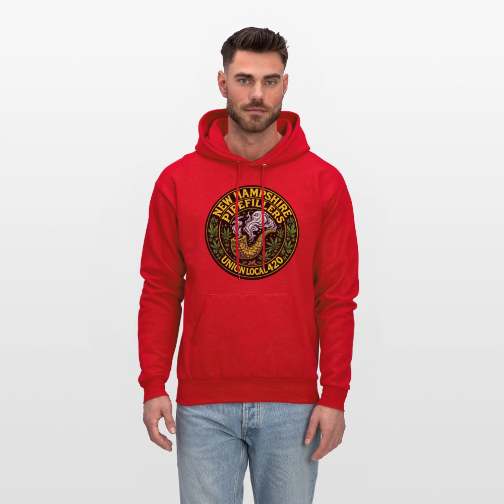 THE ORIGINAL NEW HAMPSHIRE PIPEFILLERS UNION LOCAL 420 Hanes Men's Hoodie - red