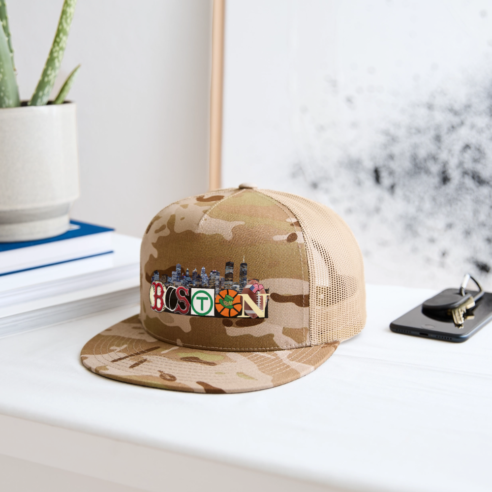 BOSTON SKYLINE AUTHENTIC CAMO Trucker Hat - MultiCam\tan