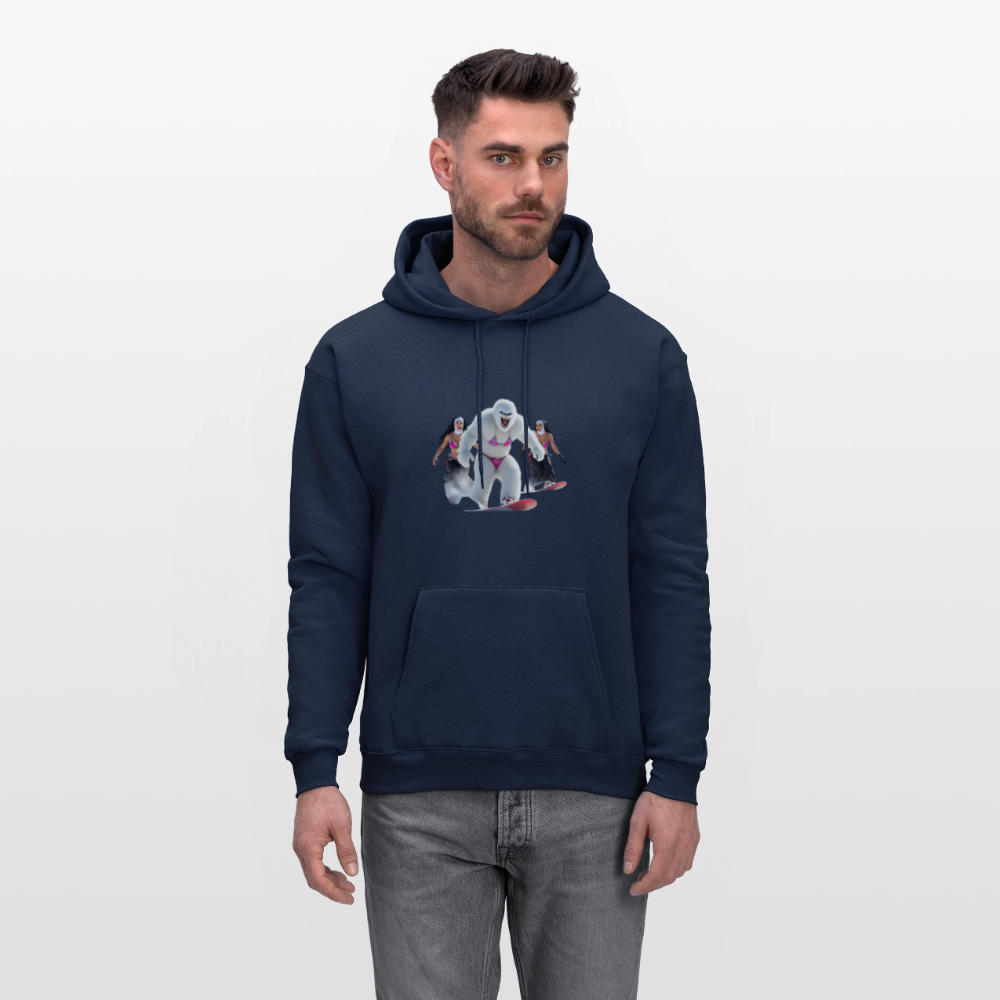 Bikini Abominable & Nuns Snowboarders Men's Hoodie - navy
