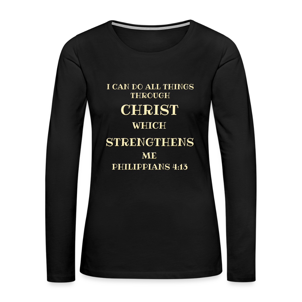 Philippians 413 Women's Premium Long Sleeve T-Shirt - black