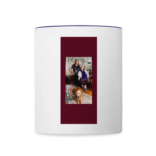 Kathy Contrast Coffee Mug - white/cobalt blue