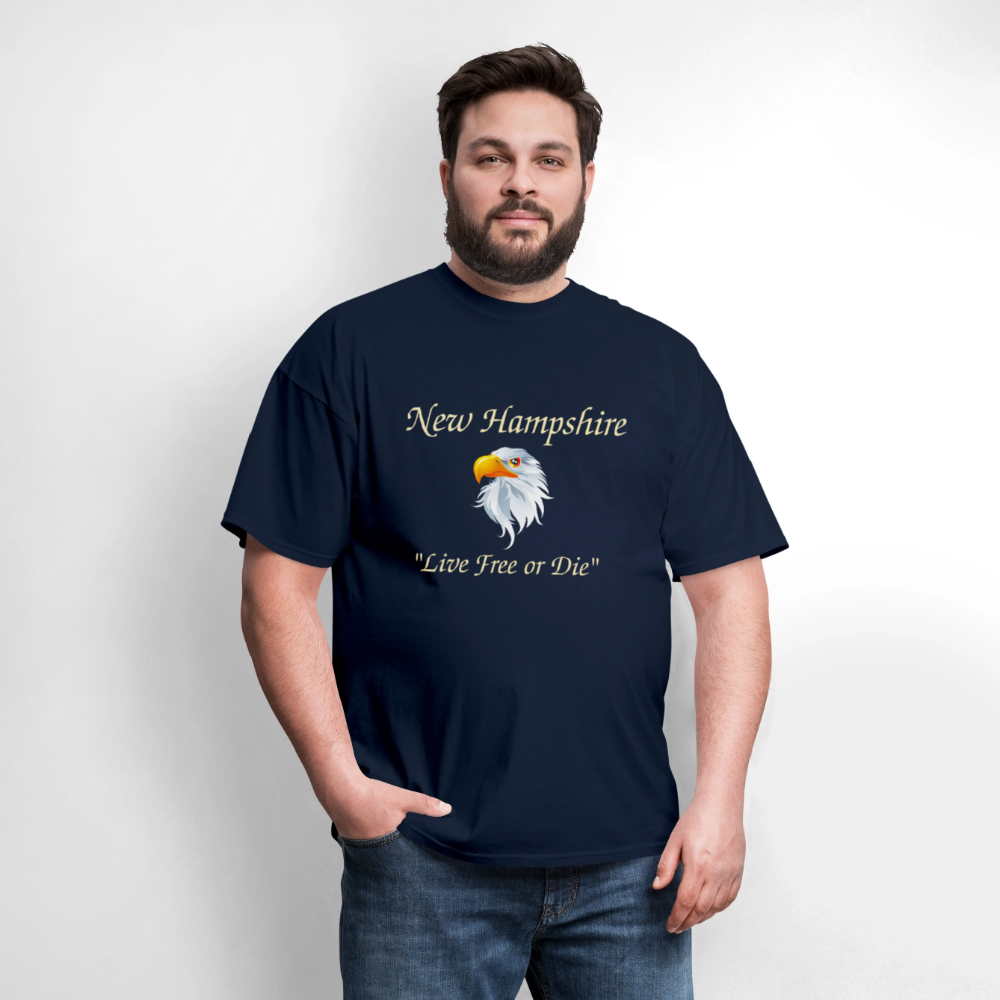NH Live Free or Die Unisex Classic T-Shirt - navy