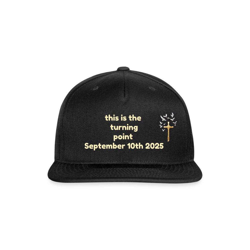This is the Turning Point Snapback Baseball Cap - black