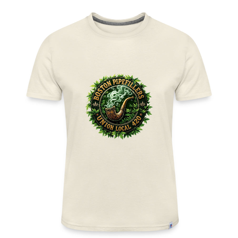 THE ORIGINAL BOSTON PIPEFILLERS UNION 420 Russell Athletic Unisex Essential Performance T-Shirt - vintage white