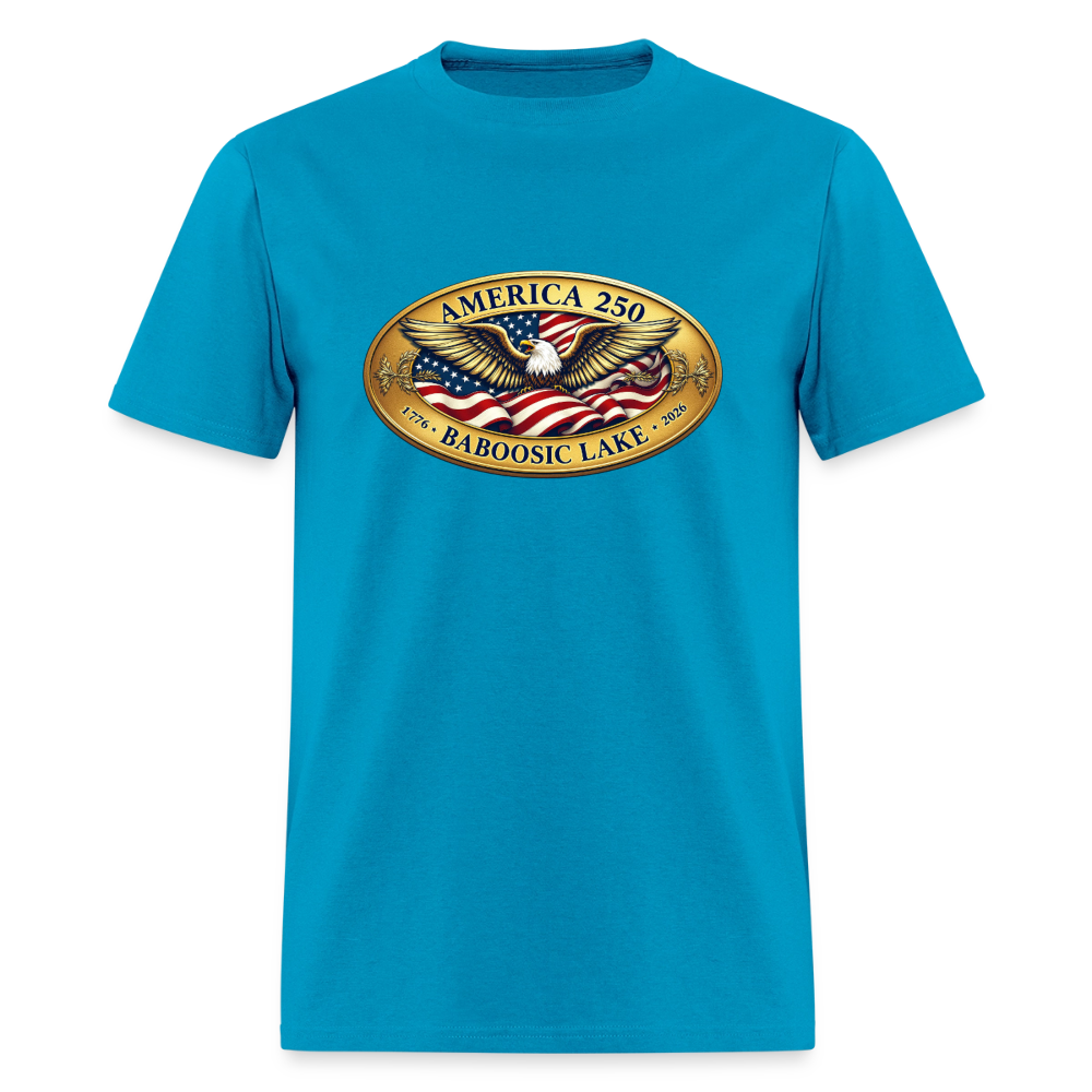 BABOOSIC LAKE AMERICA 250 Men's T-Shirt - turquoise