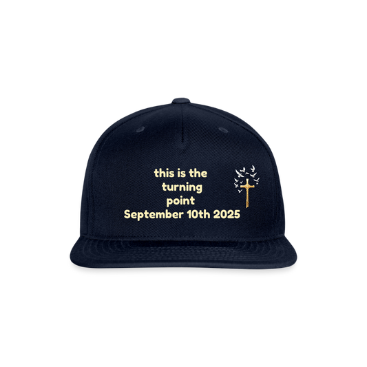 This is the Turning Point Snapback Baseball Cap - navy