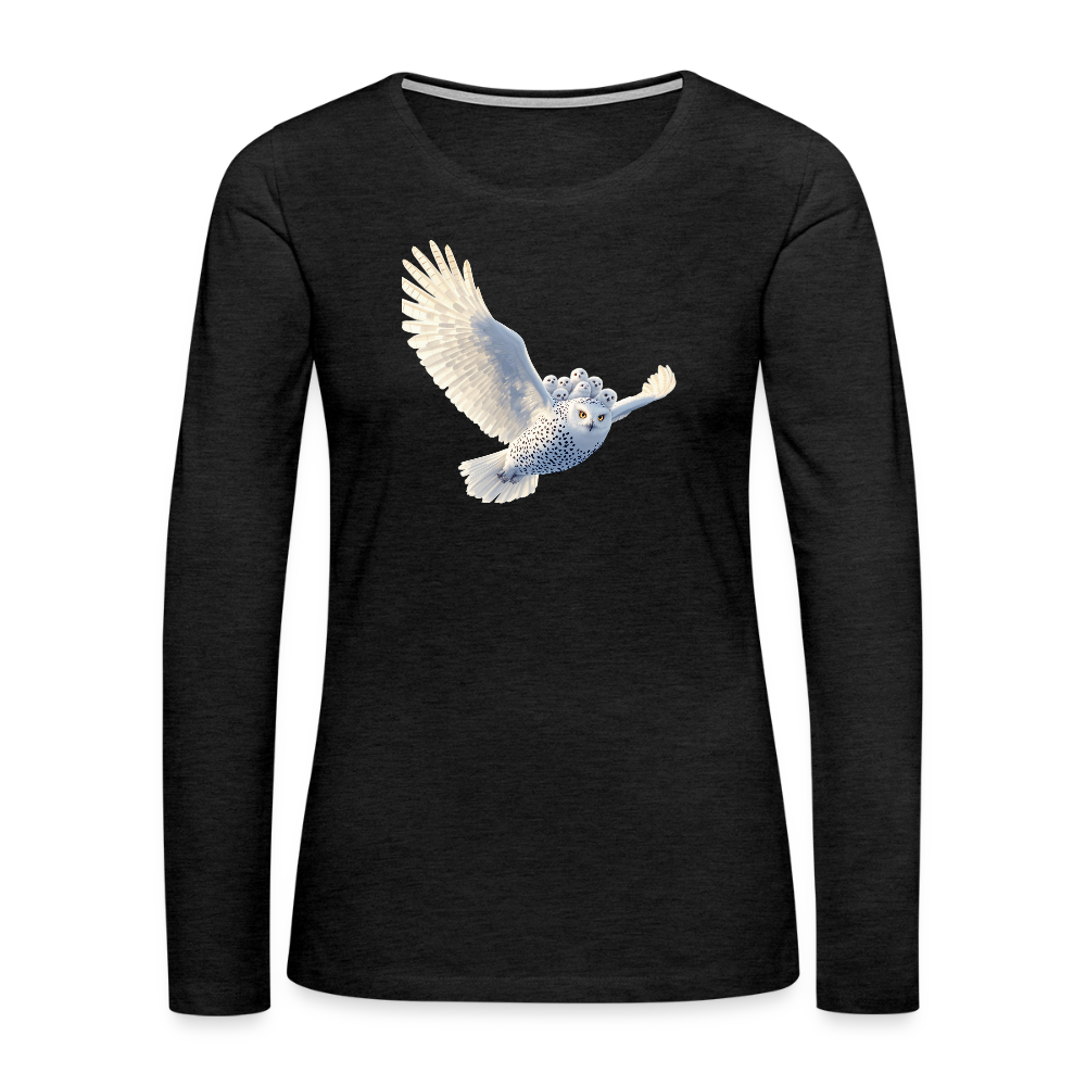 HOOTIE Women's Premium Long Sleeve T-Shirt - charcoal grey