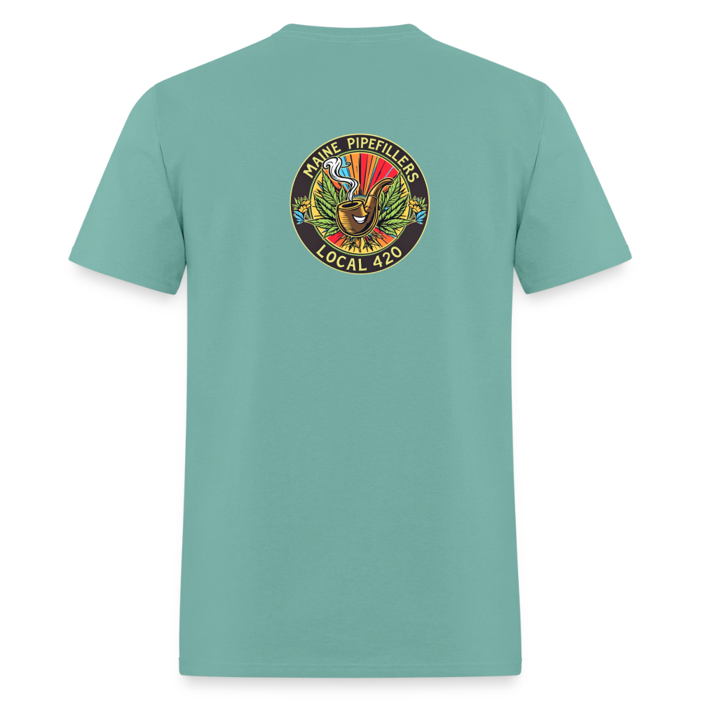 MAINE PIPEFILLERS LOCAL 420 Men's T-Shirt - aquatic